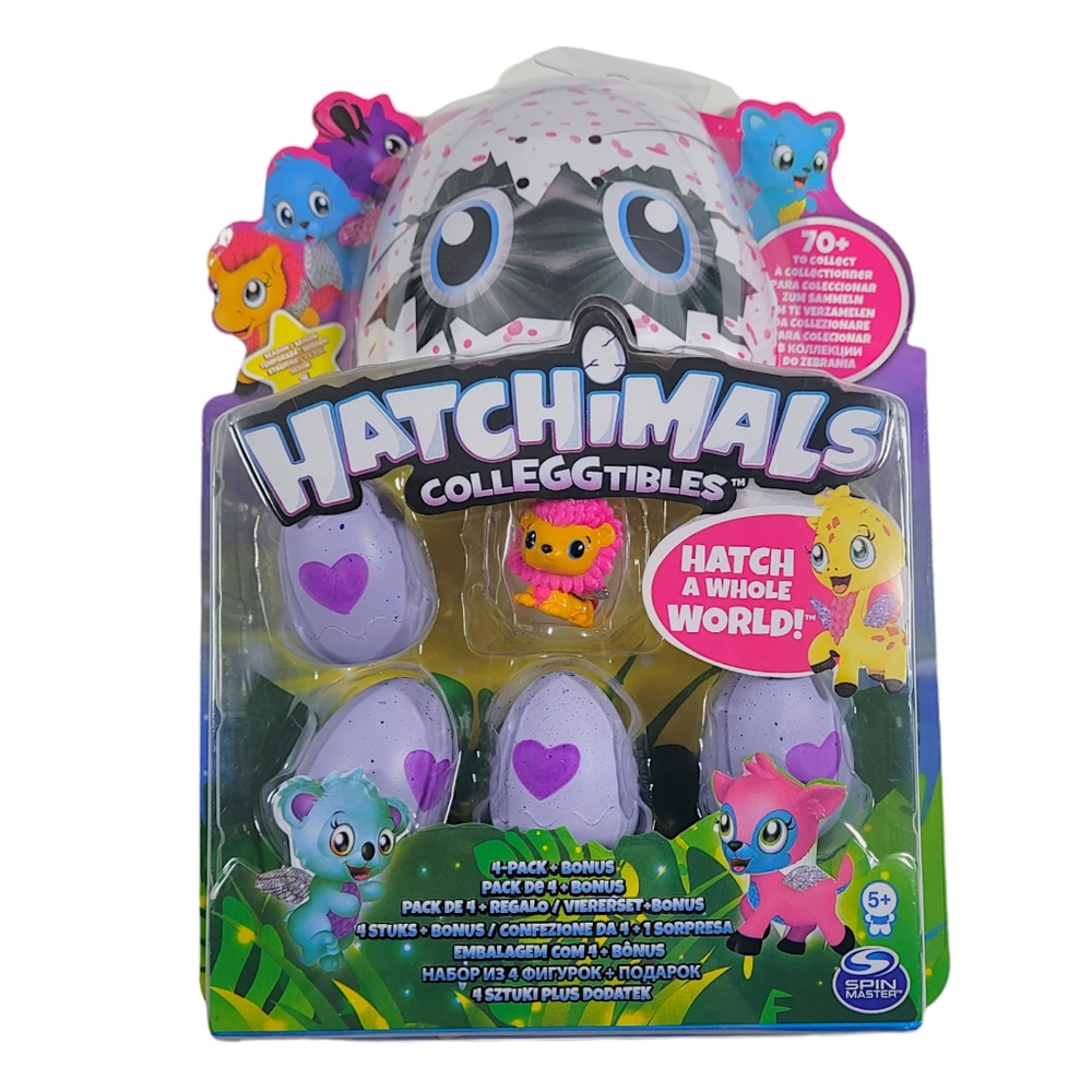 Hatchimals Season 1 Colleggtibles |  4 Pack + Bonus (4 in-Egg and 1 Out-of-Egg)